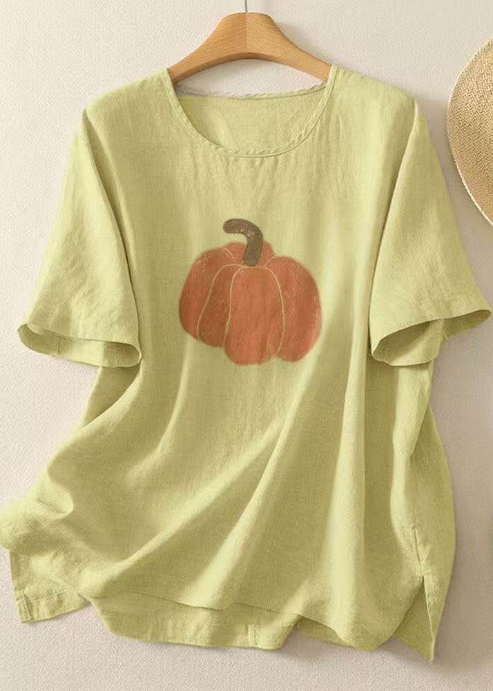 Dames T-shirt Casual O-hals Print 4