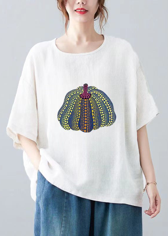 Dames T-shirt Casual O-hals Print Zomerstijl 3