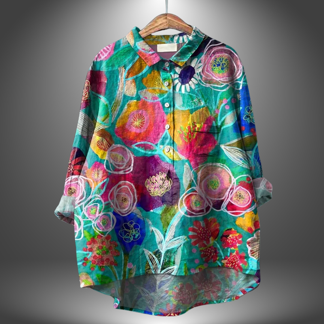 Dames T Shirt Bloemen Ontwerp Comfortabele Pasvorm 3