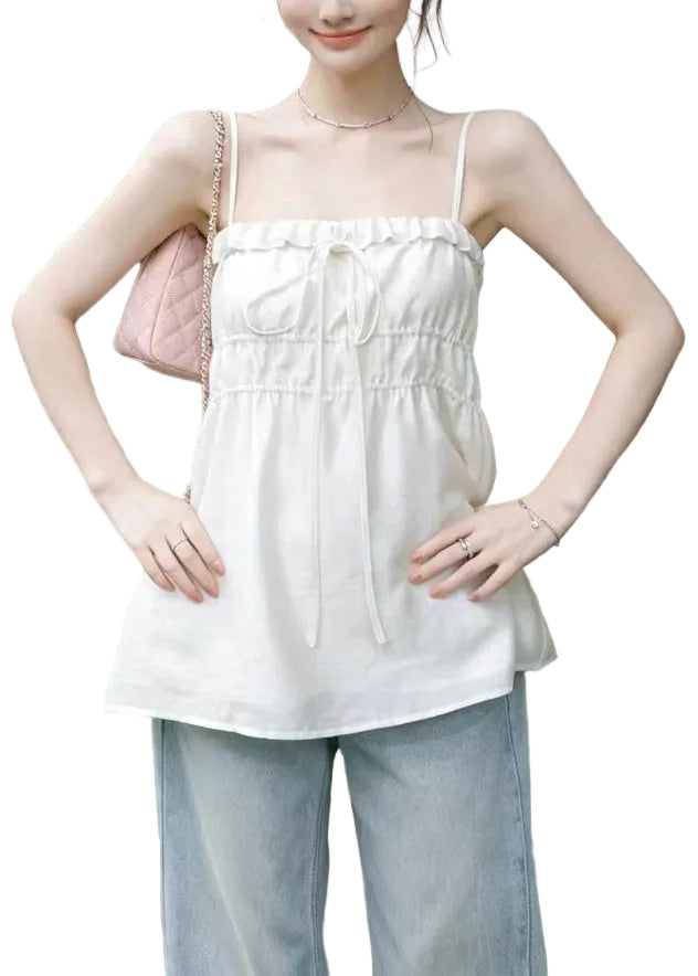 Dames Tanktop Met Trekkoord Zomerse Stijl 2
