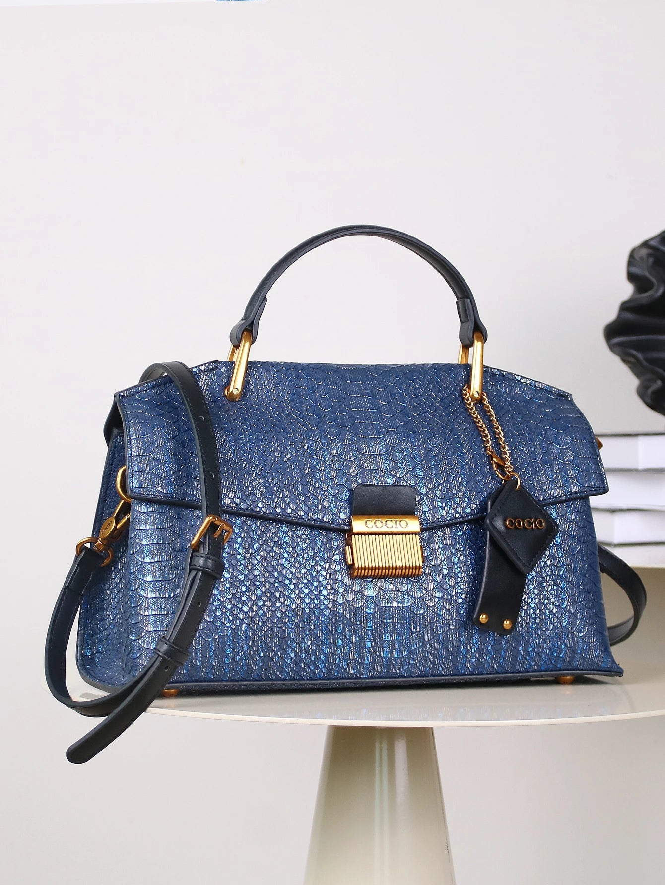 Dames Tas Boxed Platform Slangenprint 3