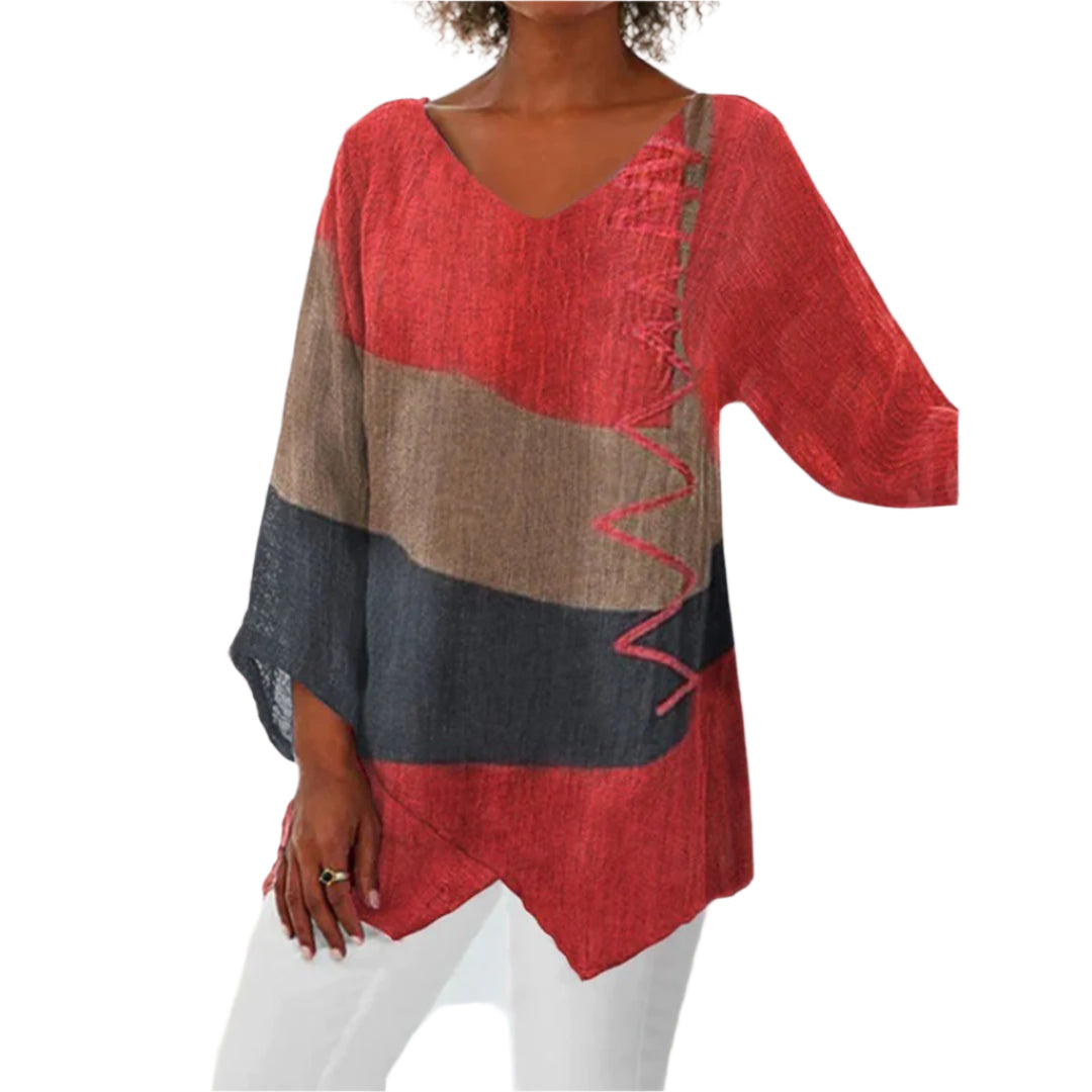 Dames Top Elegant Hoogwaardige Stof Comfortabele Pasvorm 0