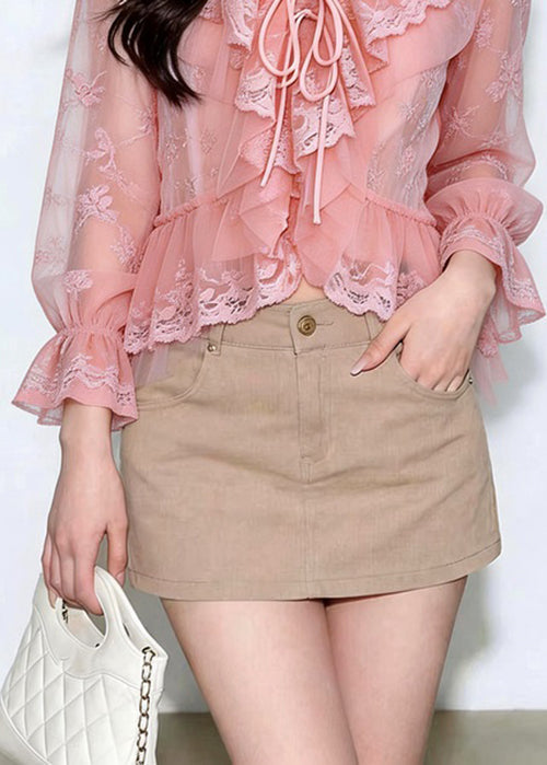 Dames Top Lange Mouwen Gegolfde Patchwork Chiffon 3
