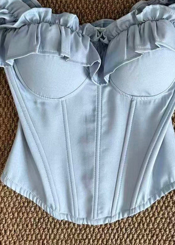 Dames Top Visgraatpatroon met Ruches voor Zomerstijl 2