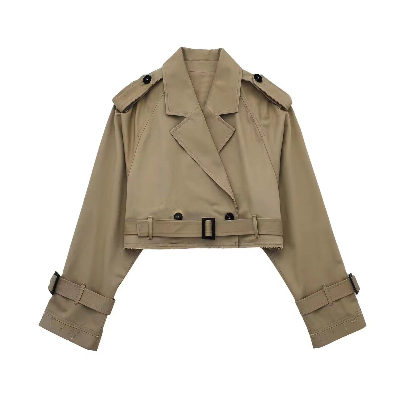 Dames Trenchcoat Kort Stijlvol 0