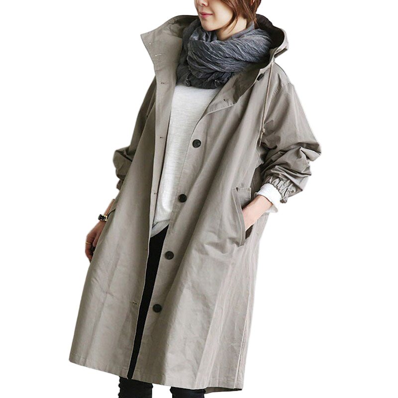 Dames Trenchcoat Waterafstotend Lange Stijl 0