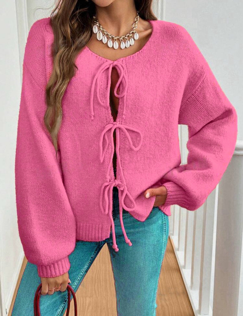 Dames Trui Boho-Stijl met Veterdetails voor Comfortabele Casual Uitstraling 9