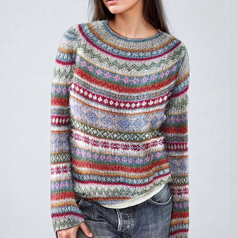 Dames Trui Met Patroon Casual 1