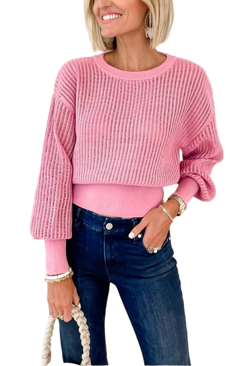 Dames Trui Met Ronde Hals En Uitgesneden Rug Casual Stijl 0