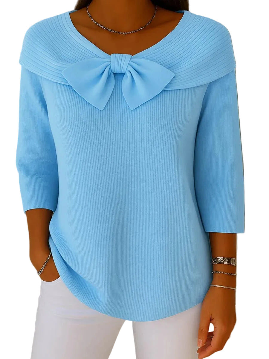 Dames Trui Met Strikdetail 0