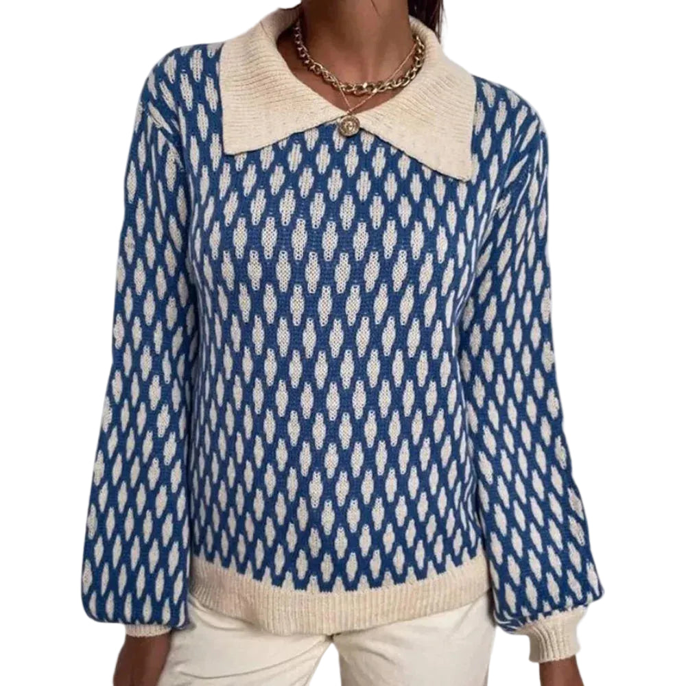 Dames Trui met Kraagdetail Casual 0