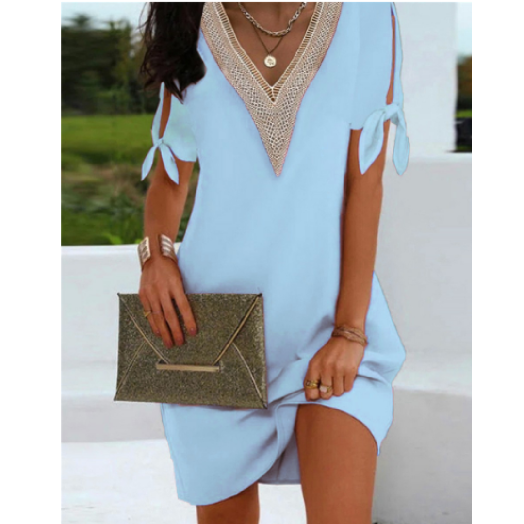 Dames Tuniekjurk V-Ausschnitt met Bindeärmels 2