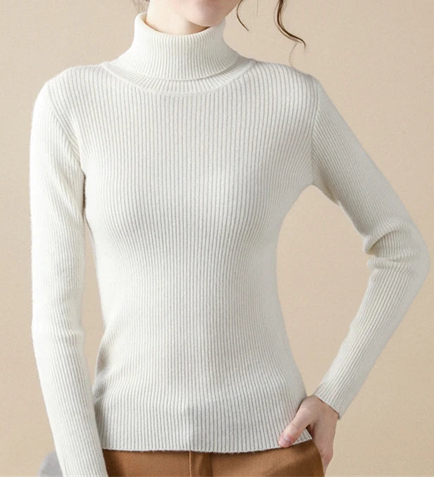 Dames Turtleneck Trui Gebreid Zacht Kasjmier voor Herfst en Winter 11