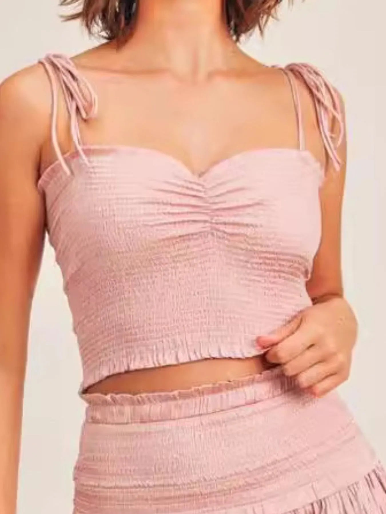 Dames Twee Delige Set Cami en Rok met Hartvormige Halslijn Polyester Katoen 4