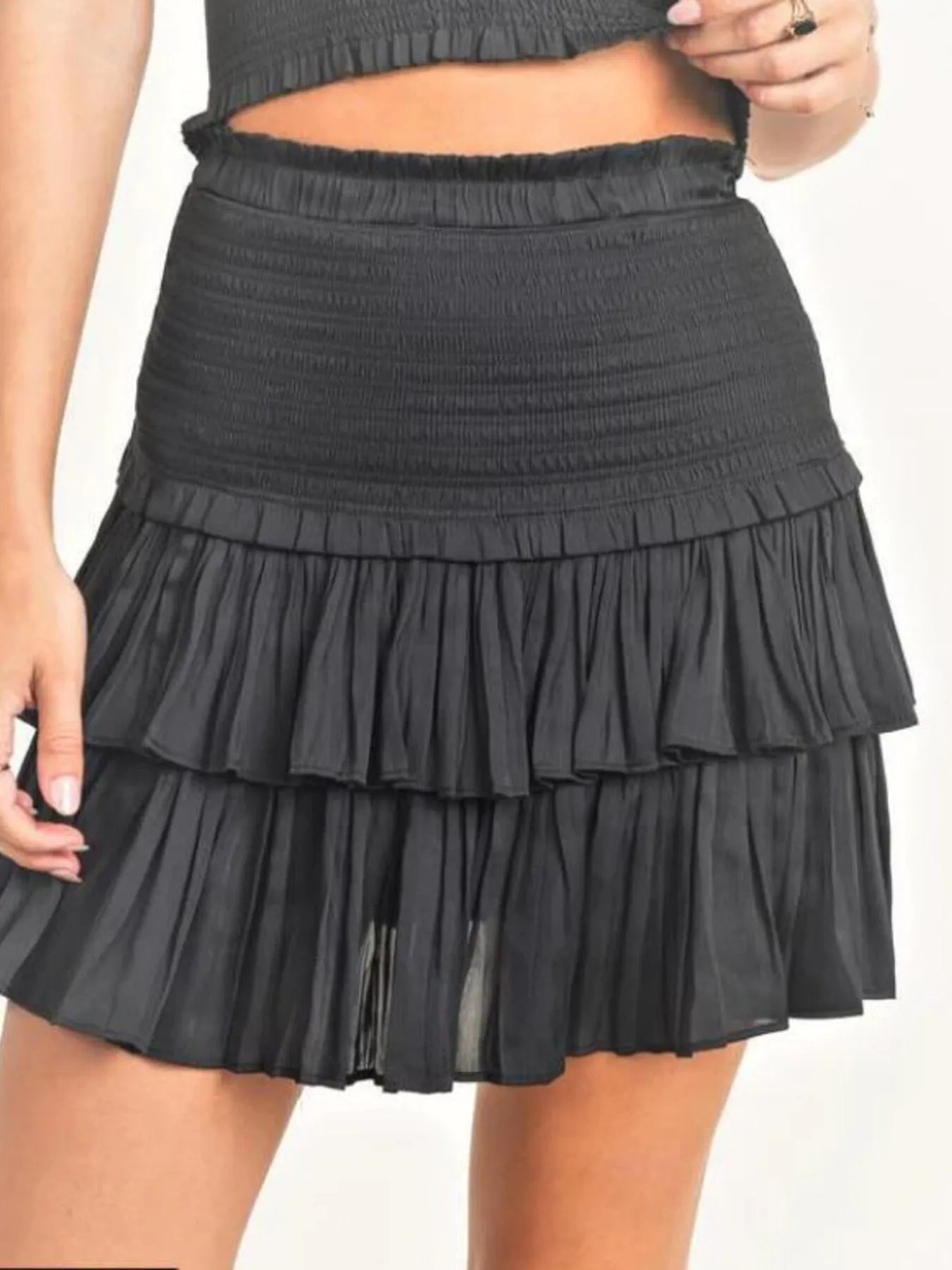 Dames Twee Delige Set Cami en Rok met Hartvormige Halslijn Polyester Katoen 8