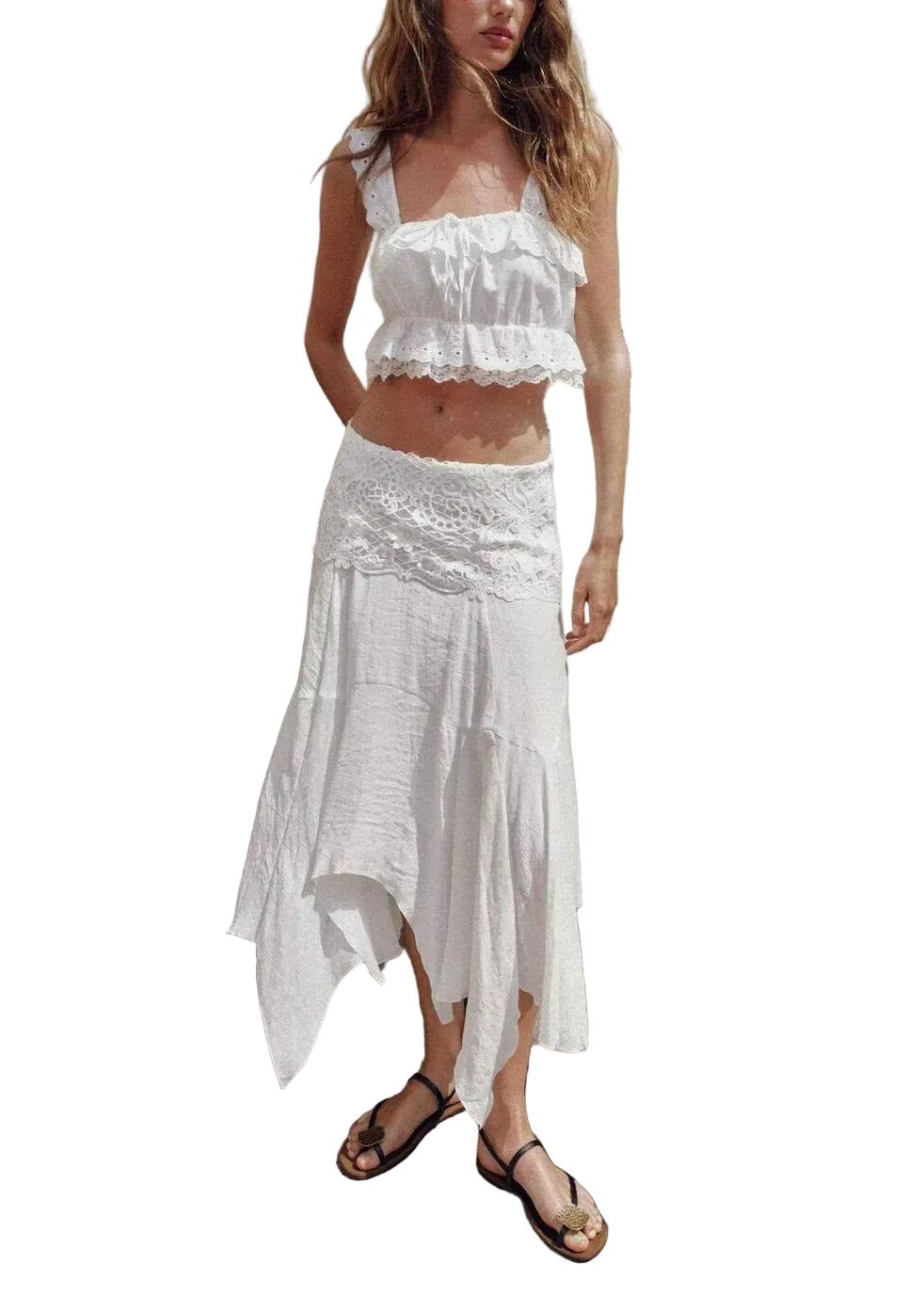 Dames Tweedelig Set Asymmetrisch Design Zomer 1