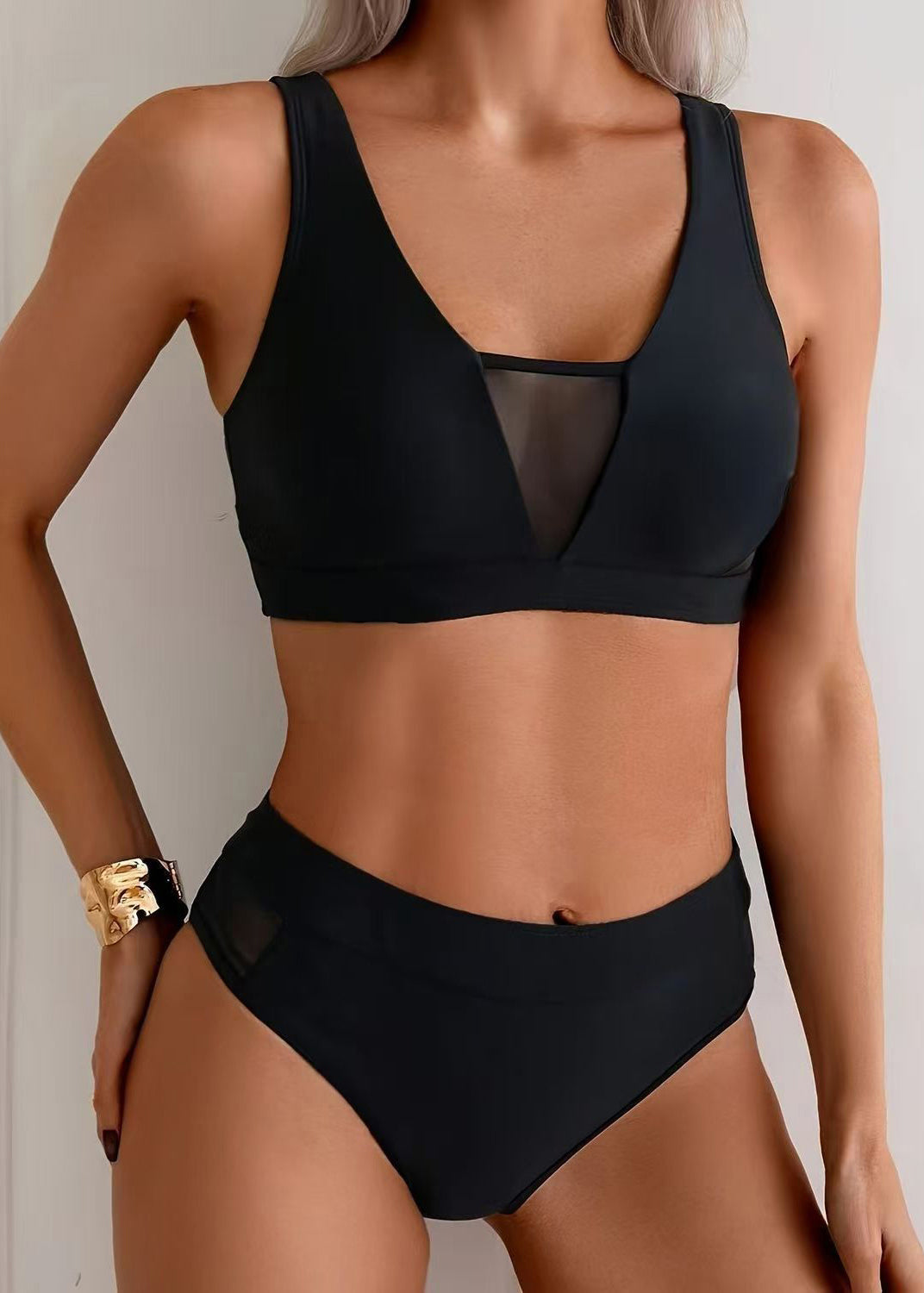Dames Tweedelige Badmode Set Zwart 2