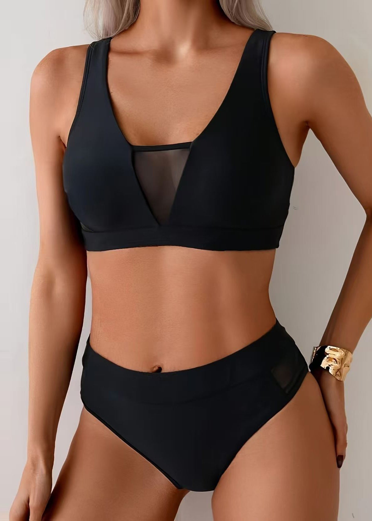 Dames Tweedelige Badmode Set Zwart 4