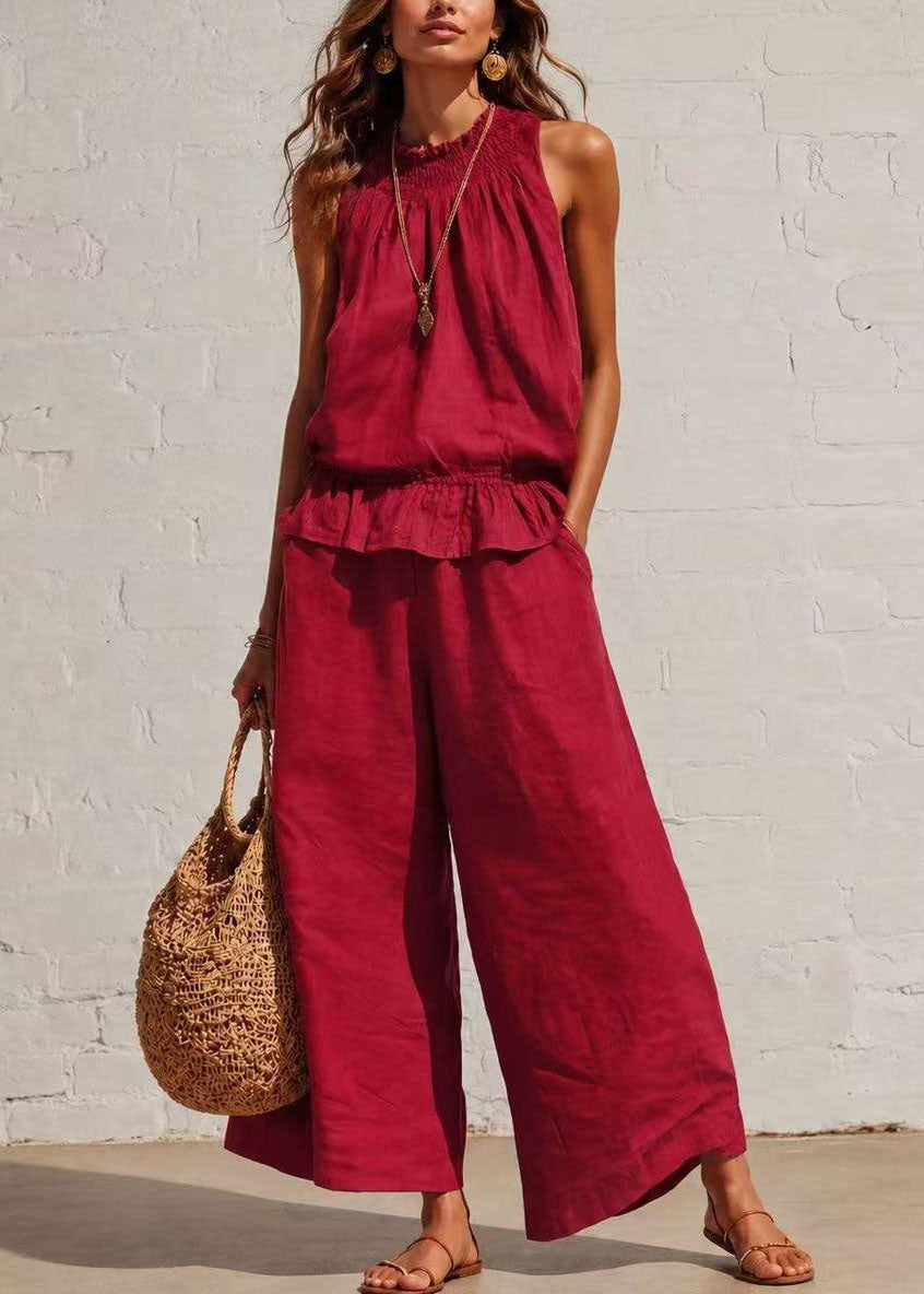 Dames Tweedelige Set Koude Schouder Zomerstijl 1