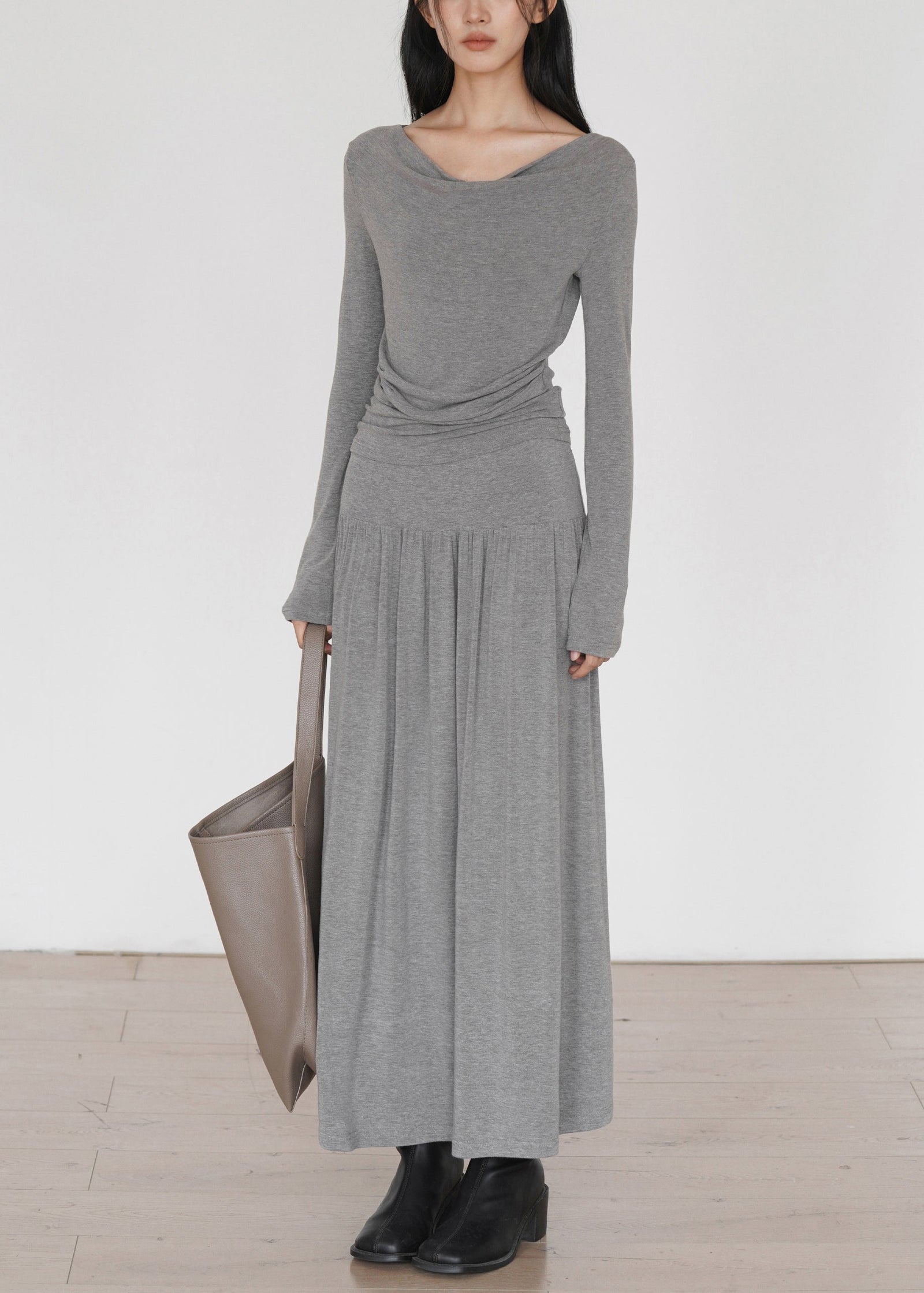 Dames Tweedelige Set Lange Mouwen Gerimpeld Design 1