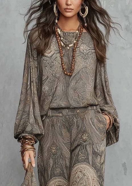 Dames Tweedelige Set Losse Pasvorm Lange Mouwen Comfy 3