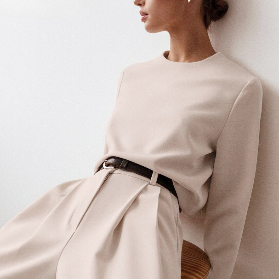 Dames Tweedelige Set Met Wijdere Broek Modern Style 5
