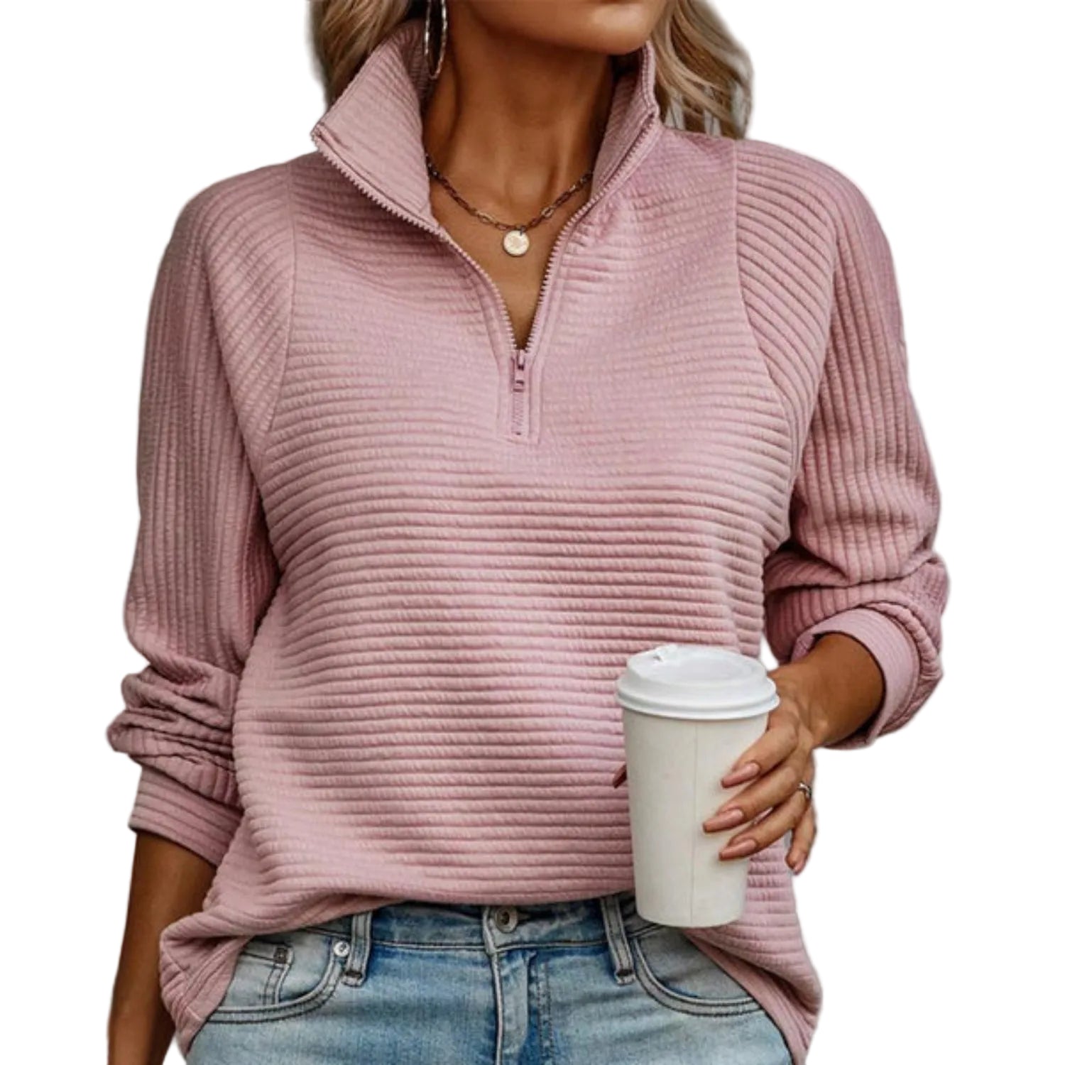Dames V-Hals Trui Elegante Stijl Katoen en Zijde 0