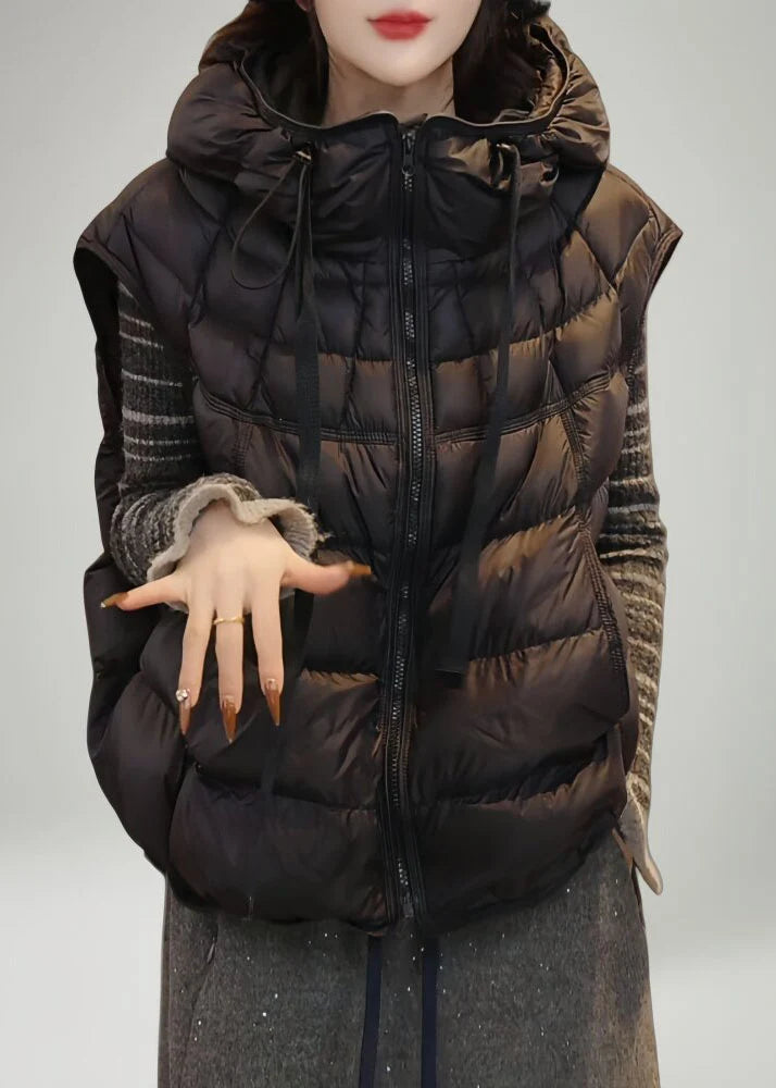 Dames Vest Met Capuchon En Trekkoord Casual Stijl 2