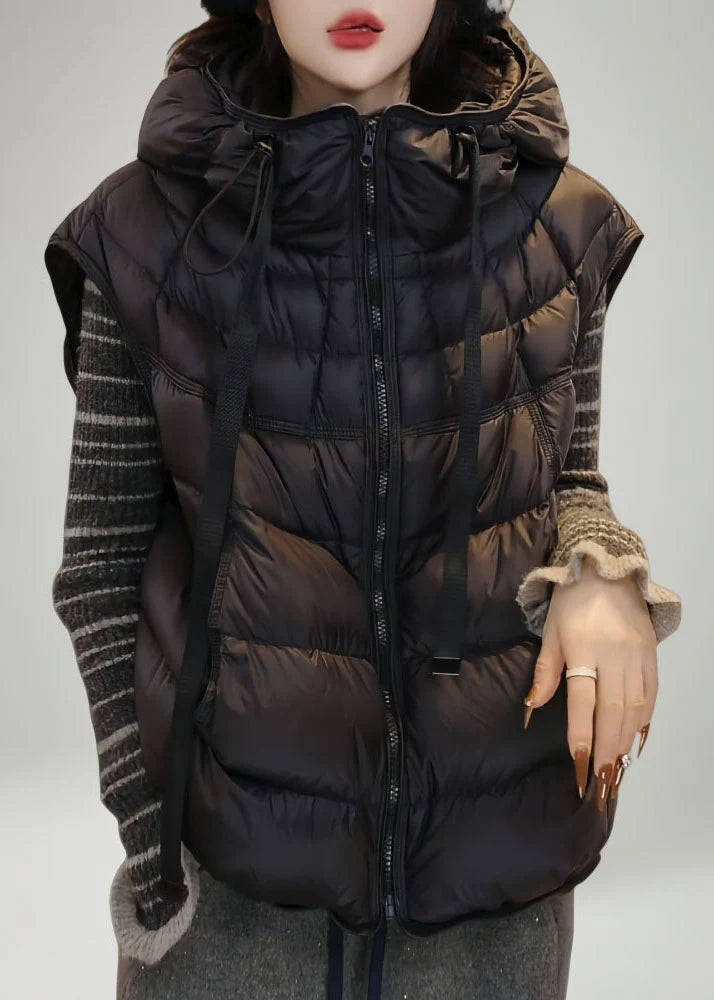 Dames Vest Met Capuchon En Trekkoord Casual Stijl 3