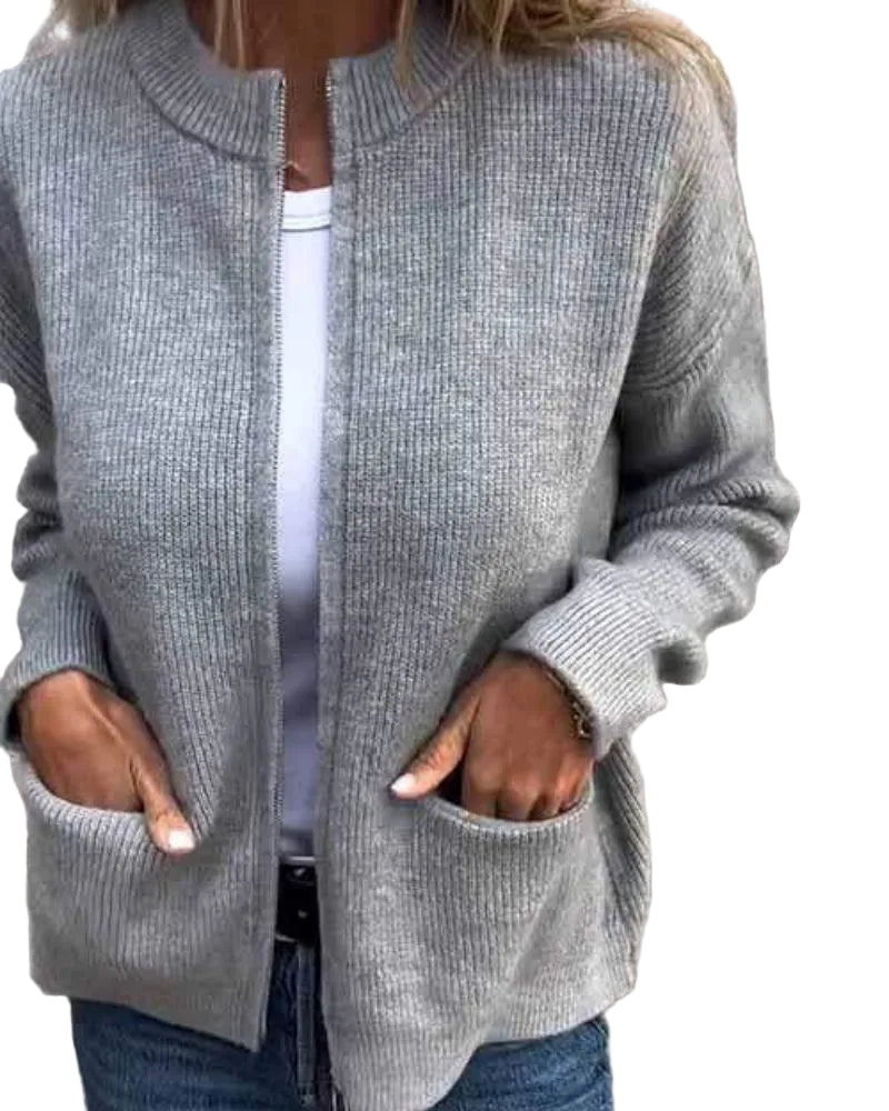Dames Vest Met Rits Modern Ontwerp 0