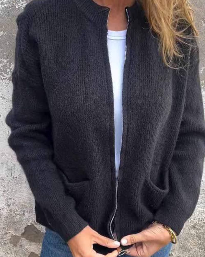 Dames Vest Met Rits Modern Ontwerp 3