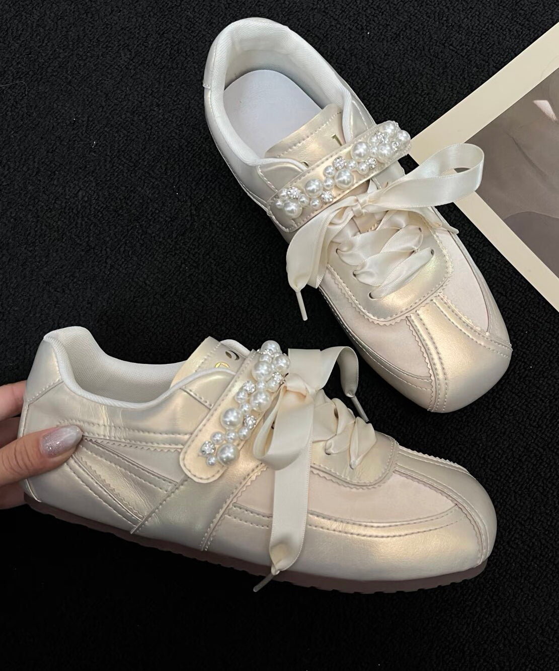 Dames Veterschoenen met Strik en Nagelkraal 2