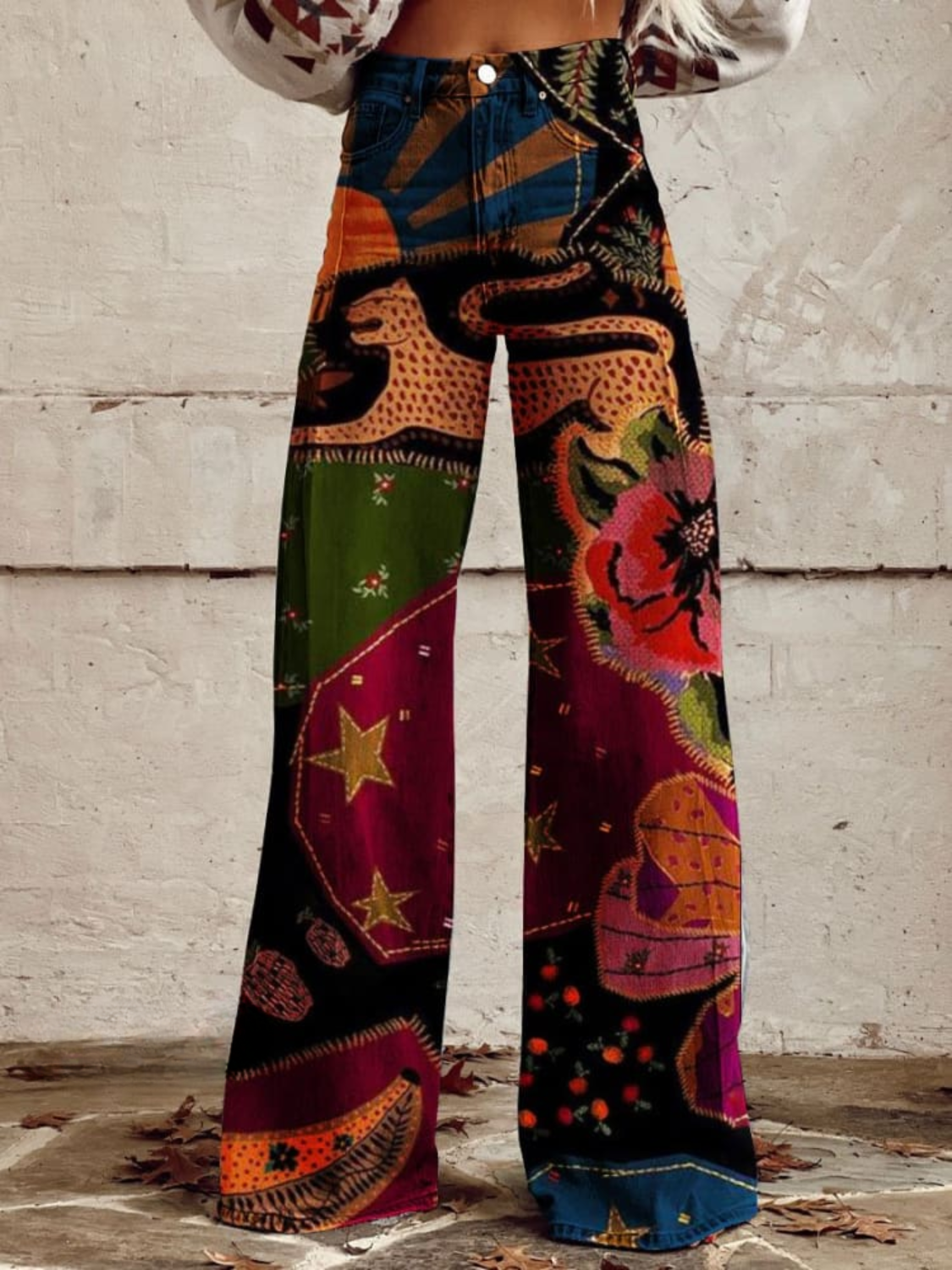 Dames Vintage Boho Broek 1