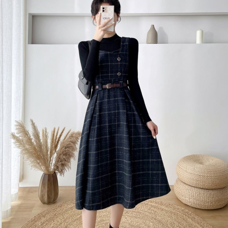 Dames Vintage Geruite Jurk Stijlvol 6
