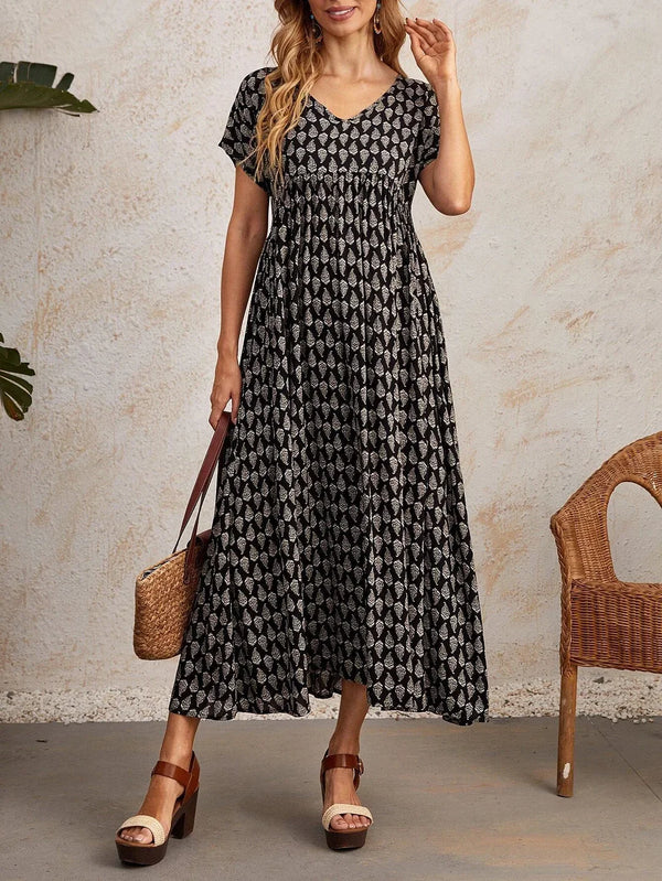 Dames Vintage Jurk met V-hals 5