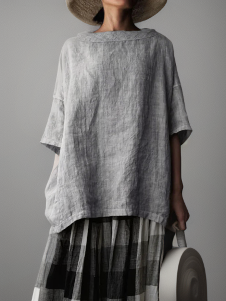 Dames Vintage Tuniek Oversized Stijl 2