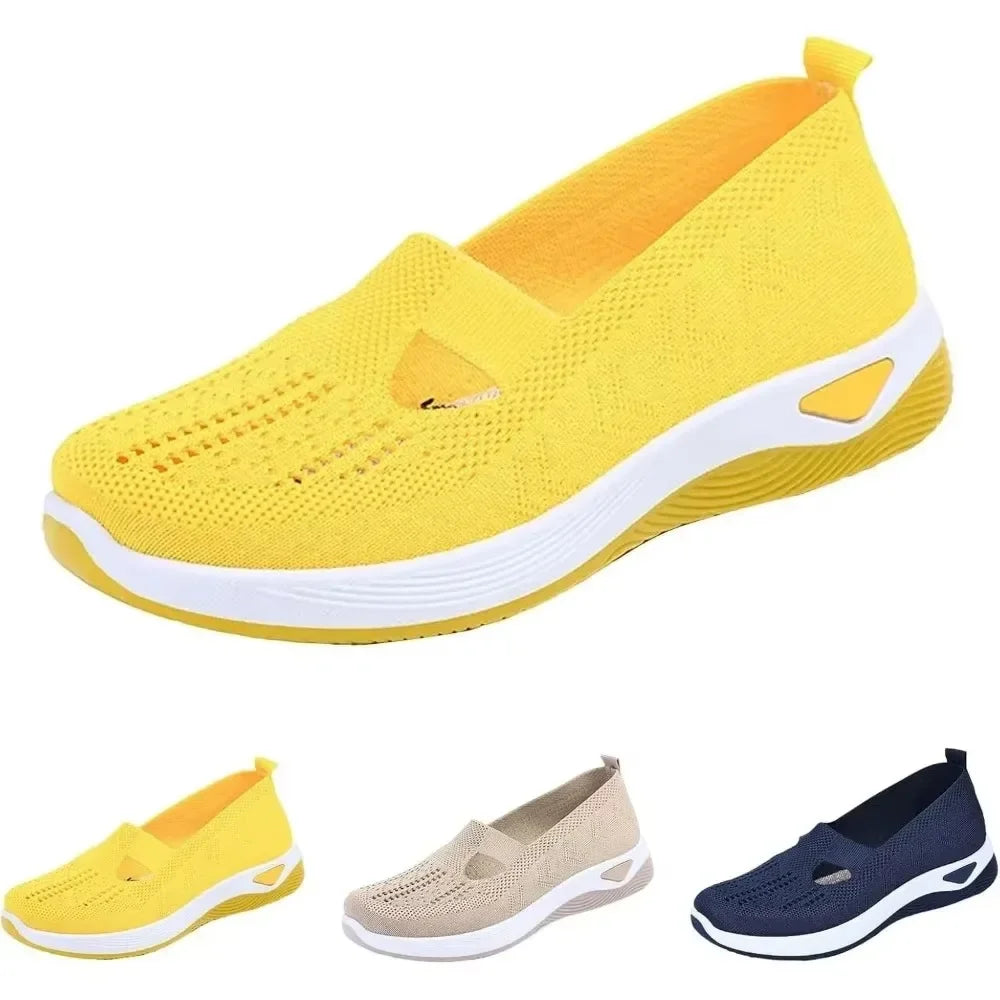 Dames Wandelschoenen Slip-On Ademend Textiel met Geheugenfoam 0