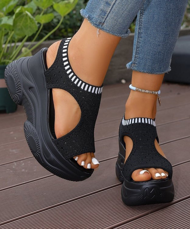 Dames Wedge Sandalen Peep Toe 1