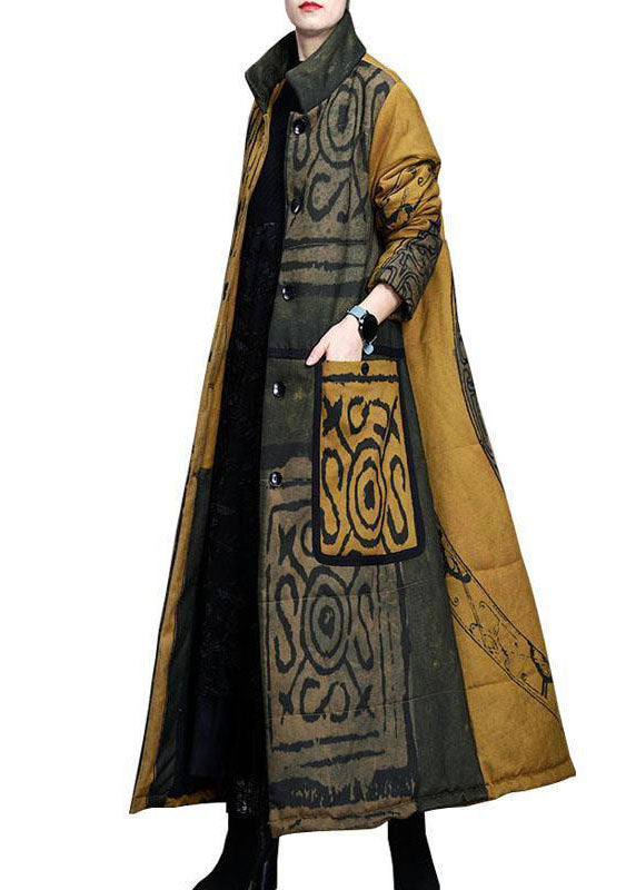 Dames Winter Parka met Opstaande Kraag en Knopen 6