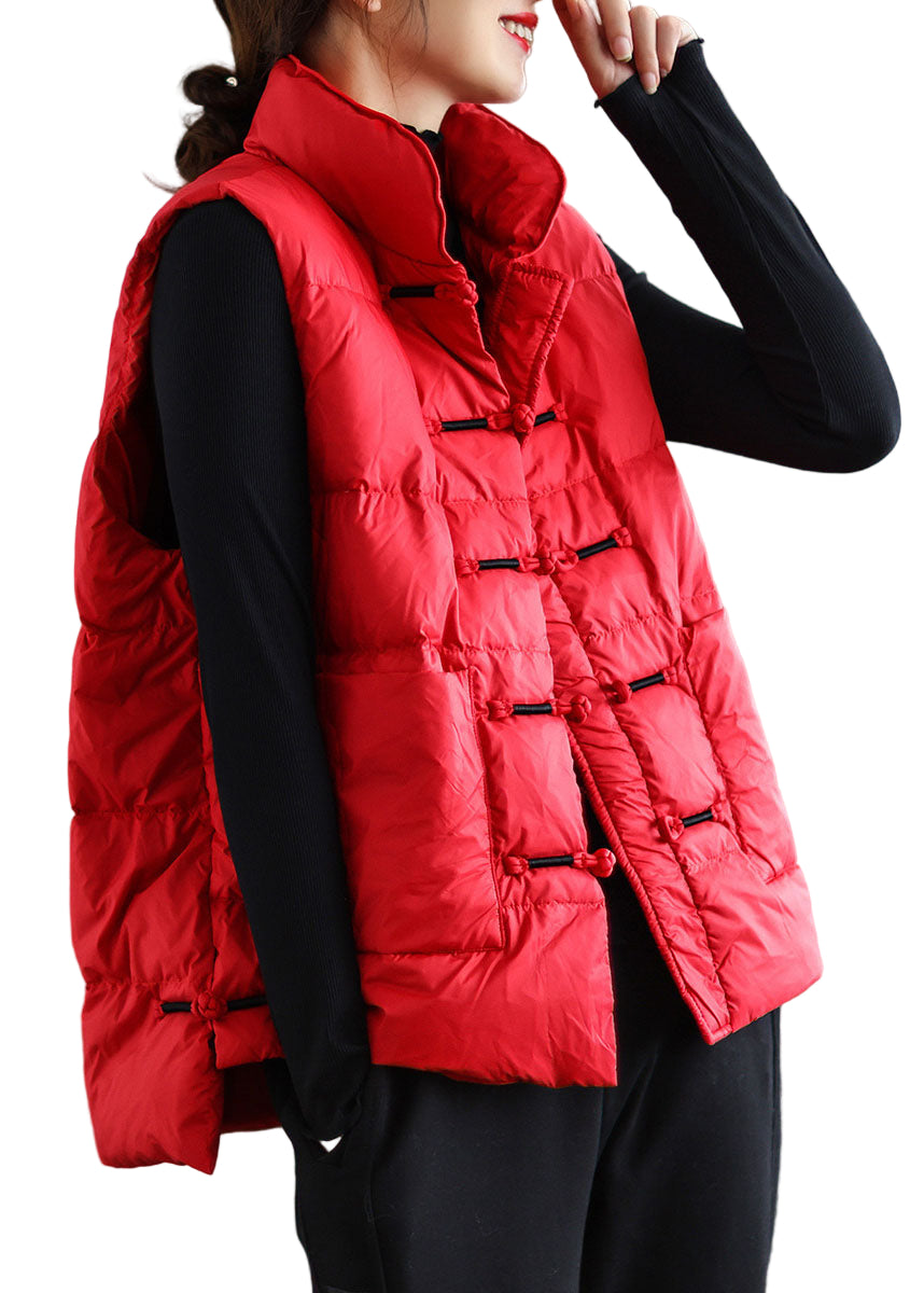 Dames Winter Puffer Vest met Staande Kraag en Zakjes 0