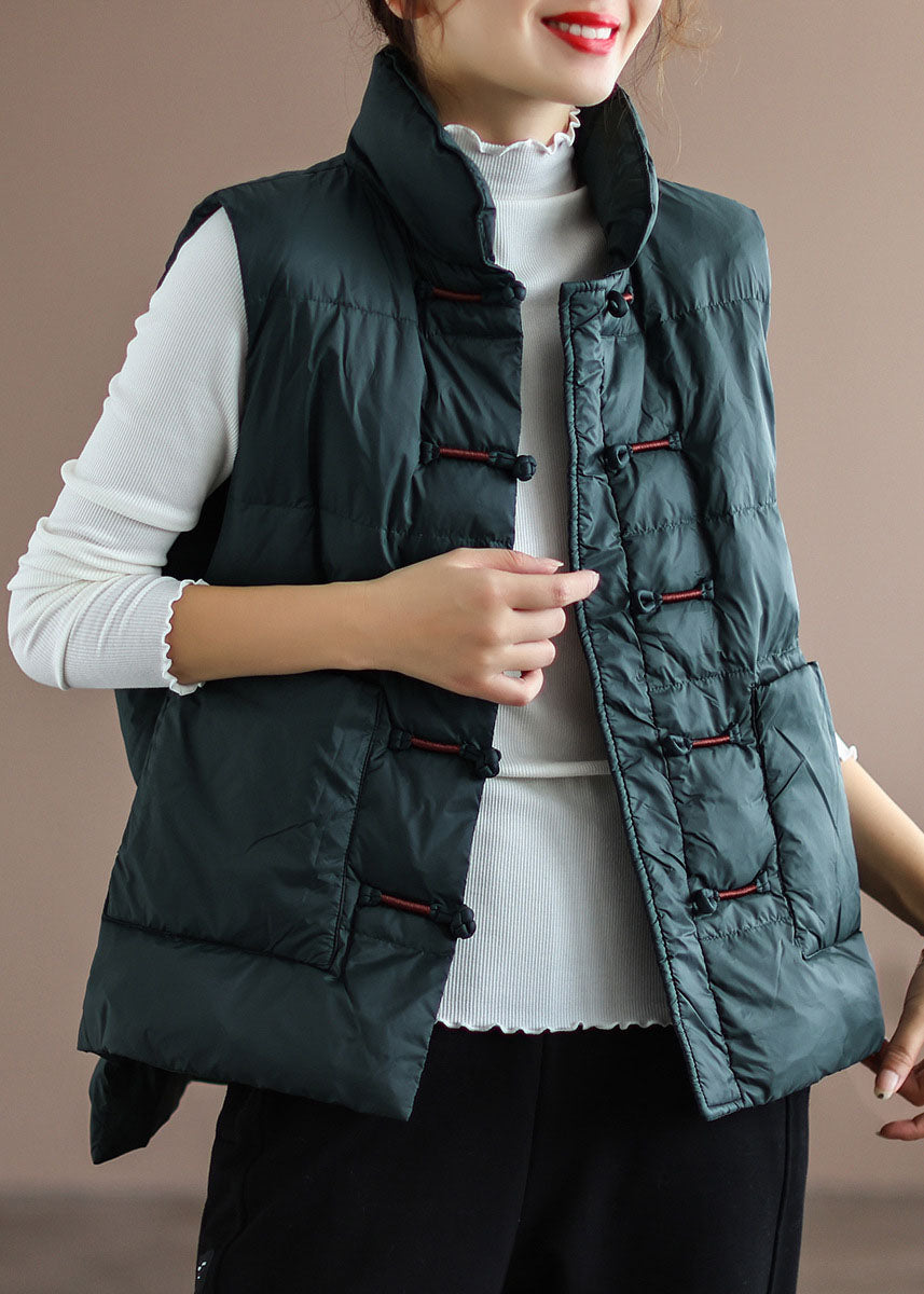Dames Winter Puffer Vest met Staande Kraag en Zakjes 1