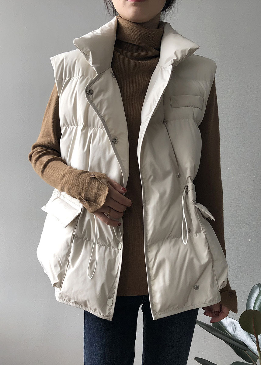 Dames Winter Vest Met Knopen En Trekkoord 0