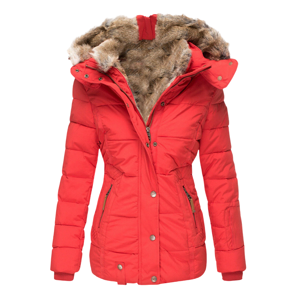 Dames Winterjacke Gevoerd met Pluche Voering 4