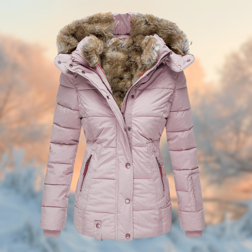 Dames Winterjacke Gevoerd met Pluche Voering 5