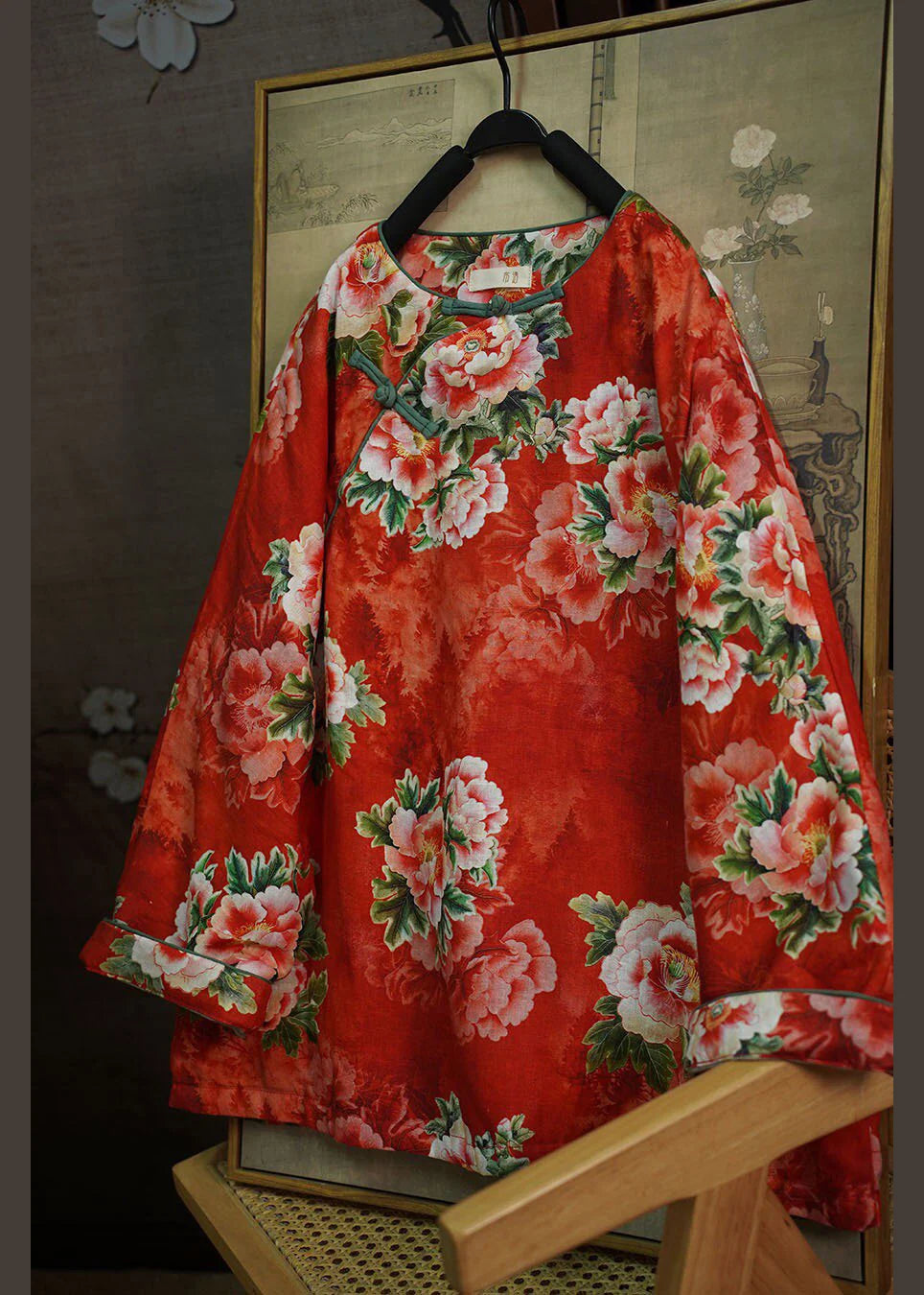 Dames Winterjas Chinese Stijl Met Oosterse Knopen 3