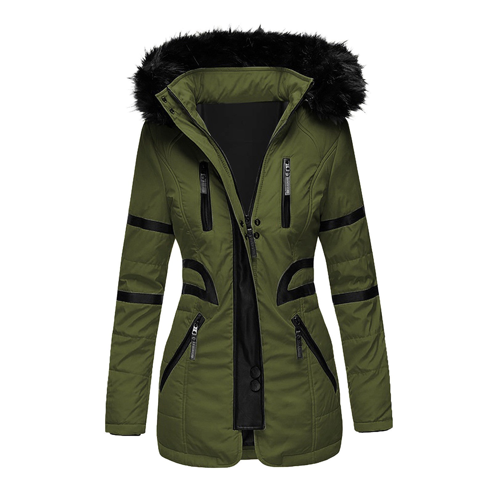 Dames Winterjas met Capuchon en Stijlvol Design 3