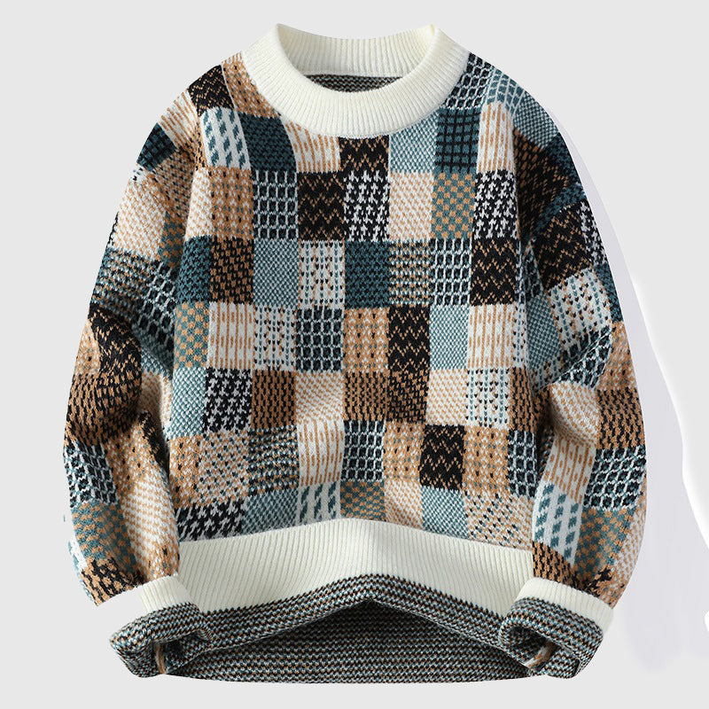 Dames Wintertrui Met Kleurrijk Patchwork 2