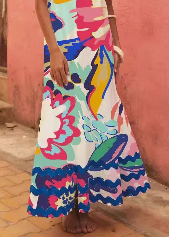 Dames Zomerjurk Met Extra Grote Zoom En Graffiti Print 3