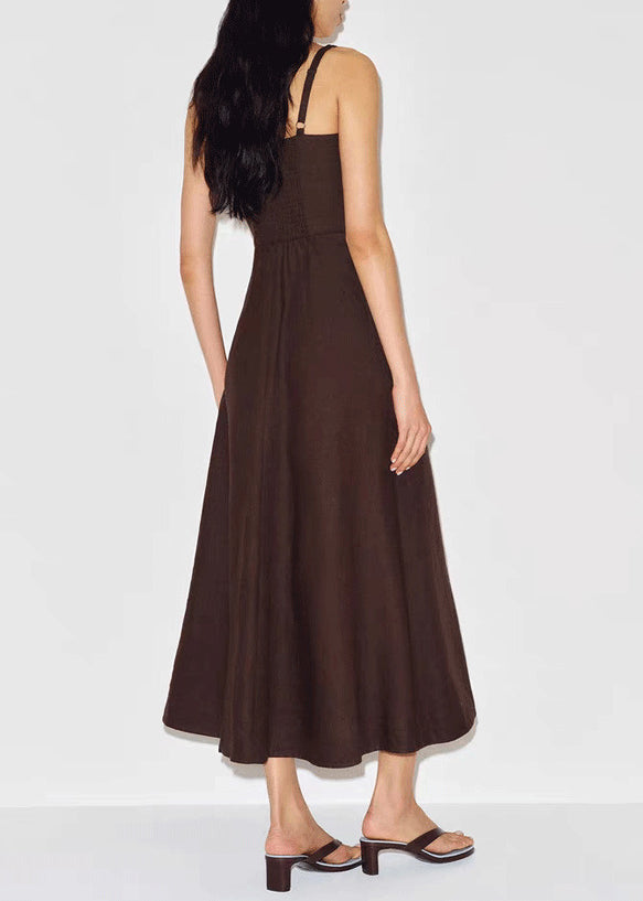 Dames Zomerse Dagjurk Boho Stijl Vierkante Kraag 4