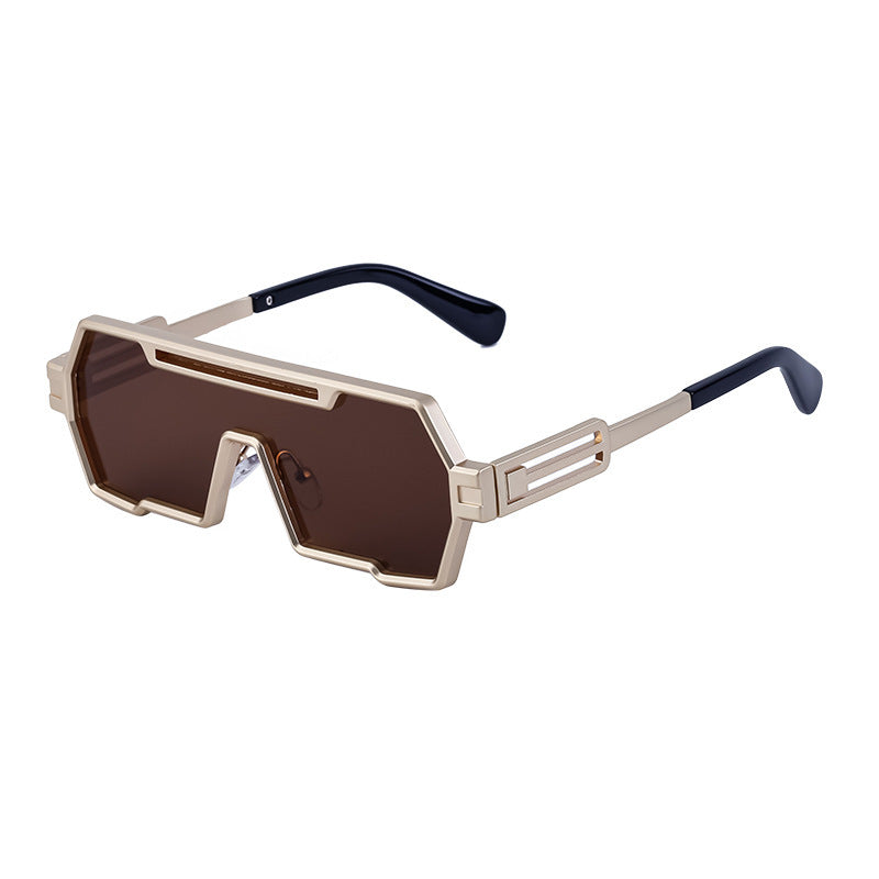 Dames Zonnebril Futuristisch Design Breed Frame 12